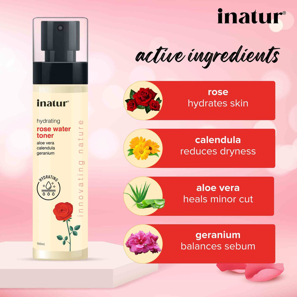 Inatur Rose Hydrosol Floral Water | Grocsy