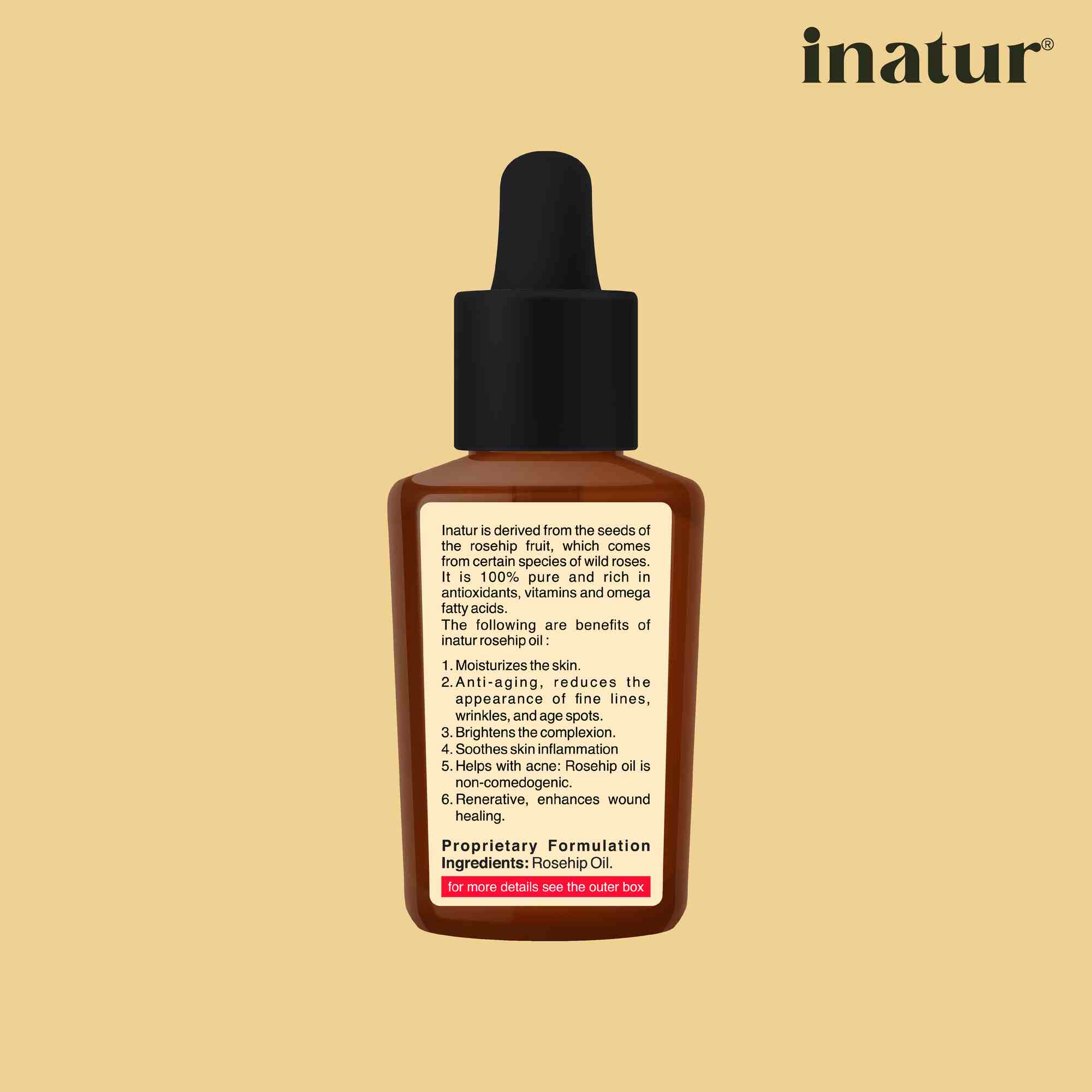 Inatur Natural Rosehip Oil | Grocsy