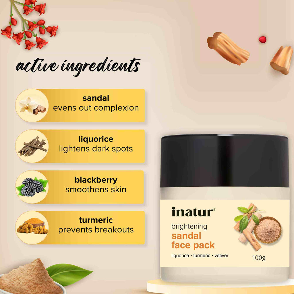 Inatur Sandal Face Pack | Grocsy