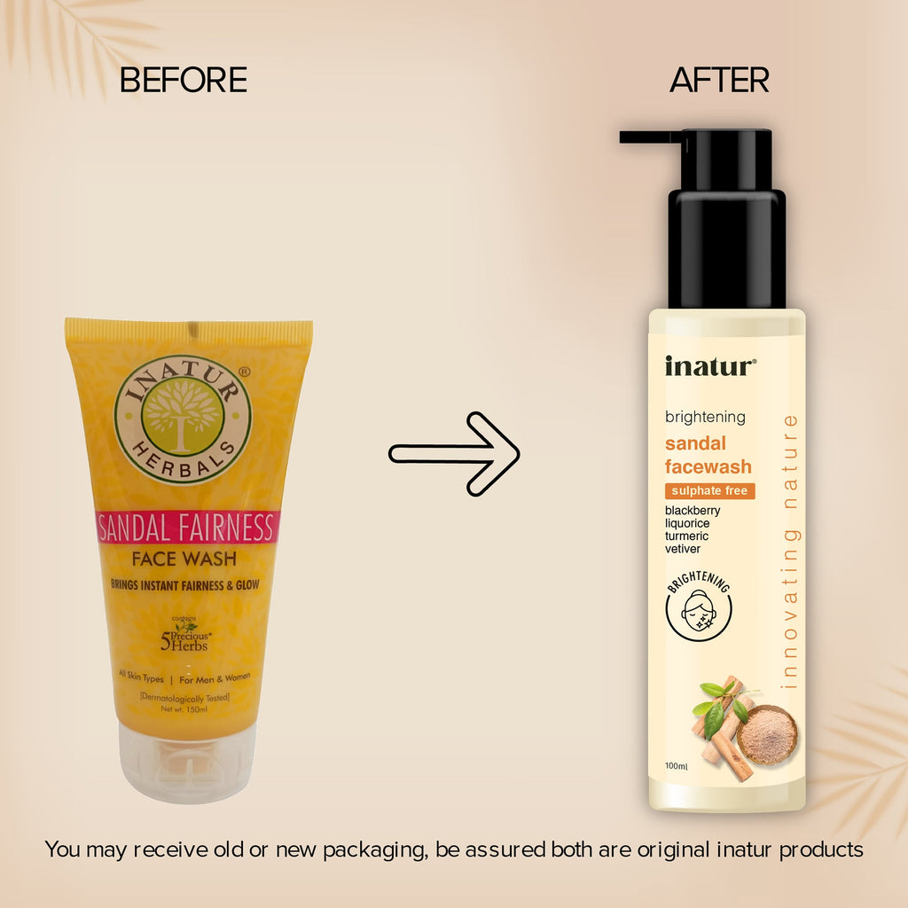 Inatur Sandal Fairness Face Wash | Grocsy