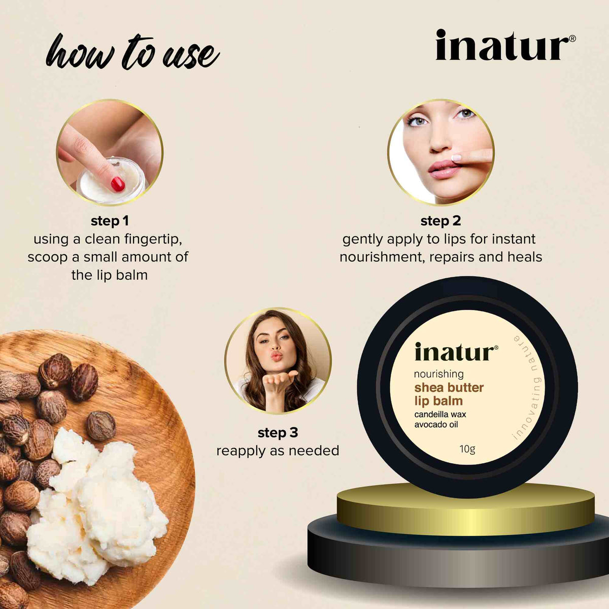 Inatur Shea Butter Lip Balm | Grocsy