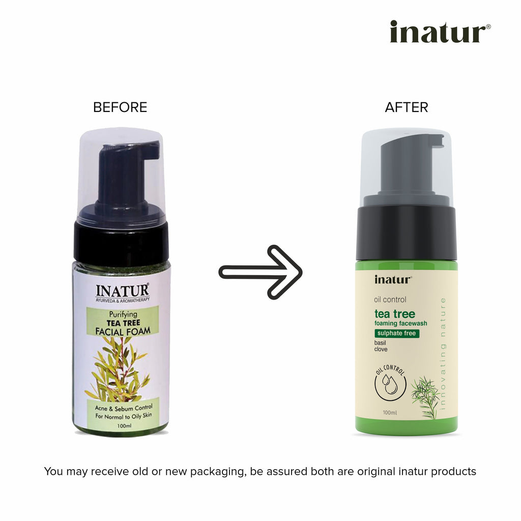 Inatur Tea Tree Foaming Face Wash | Grocsy
