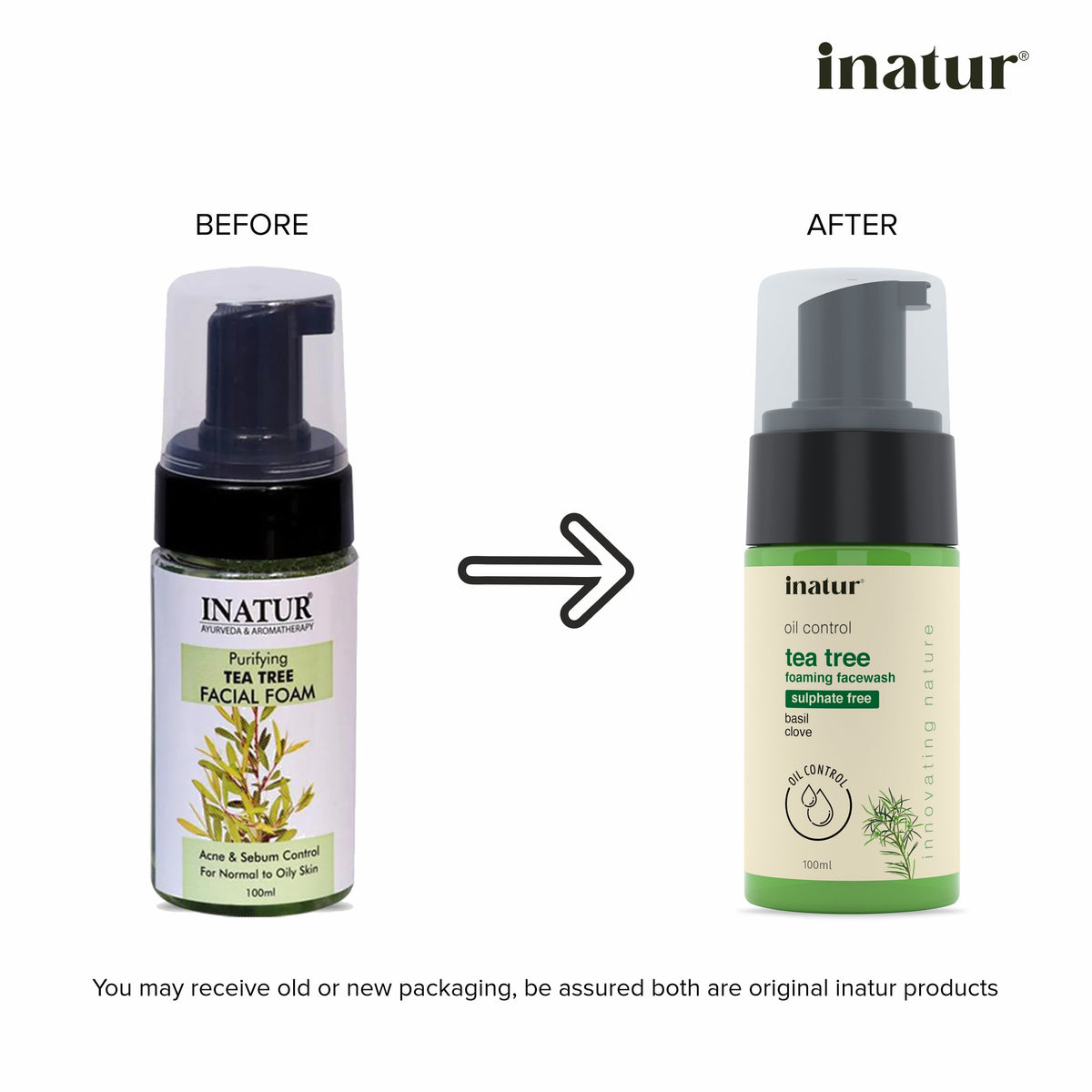 Inatur Tea Tree Foaming Face Wash | Grocsy