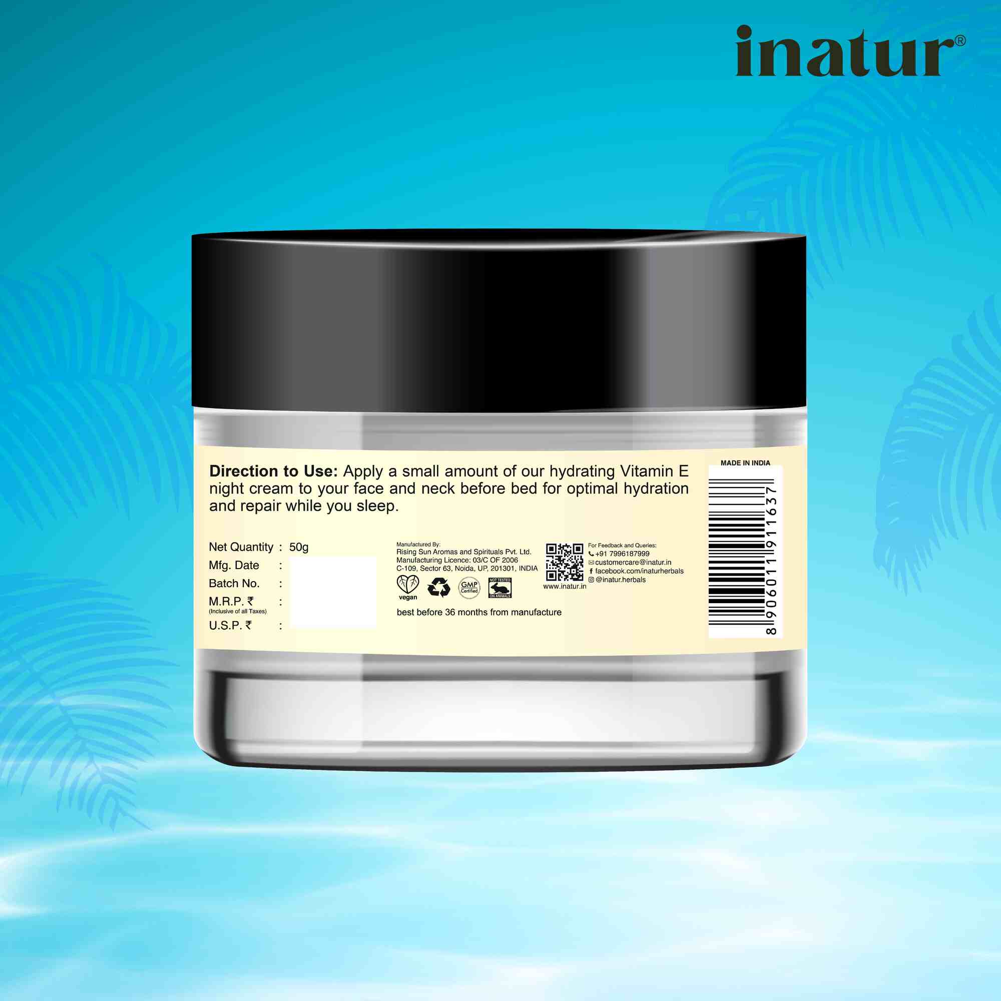 Inatur Vitamin E Night Cream | Grocsy