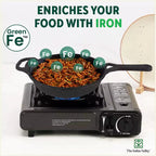 The Indus Valley CASTrong Cast Iron Fry Pan/Skillet, Pre-seasoned, Nonstick, 100% Pure, Toxin-free, Induction,Spatula, 25.4cm, 1.7L, 2.3kg | Grocsy