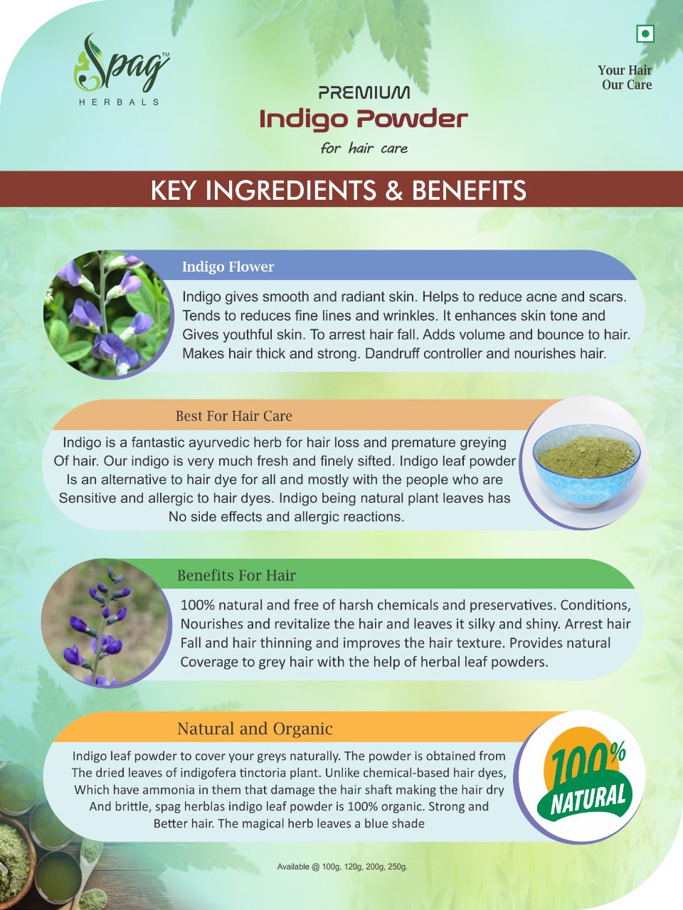 Spag Herbals Premium Indigo Powder | Grocsy