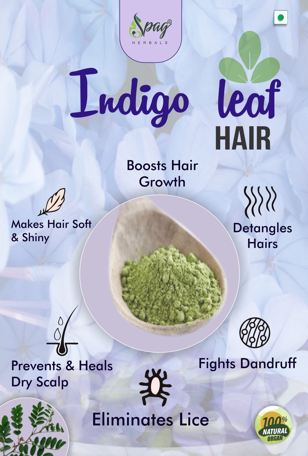 Spag Herbals Premium Indigo Powder | Grocsy