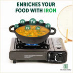 The Indus Valley CASTrong Cast Iron Cookware Set: Tawa+ Kadai, Kitchen Set for Home, Pre-seasoned, 100% Pure, Toxin-free, Induction, Tadka Pan | Grocsy