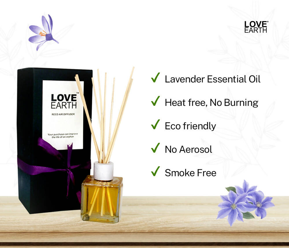 Love Earth Reed Diffuser - Lavender | Grocsy