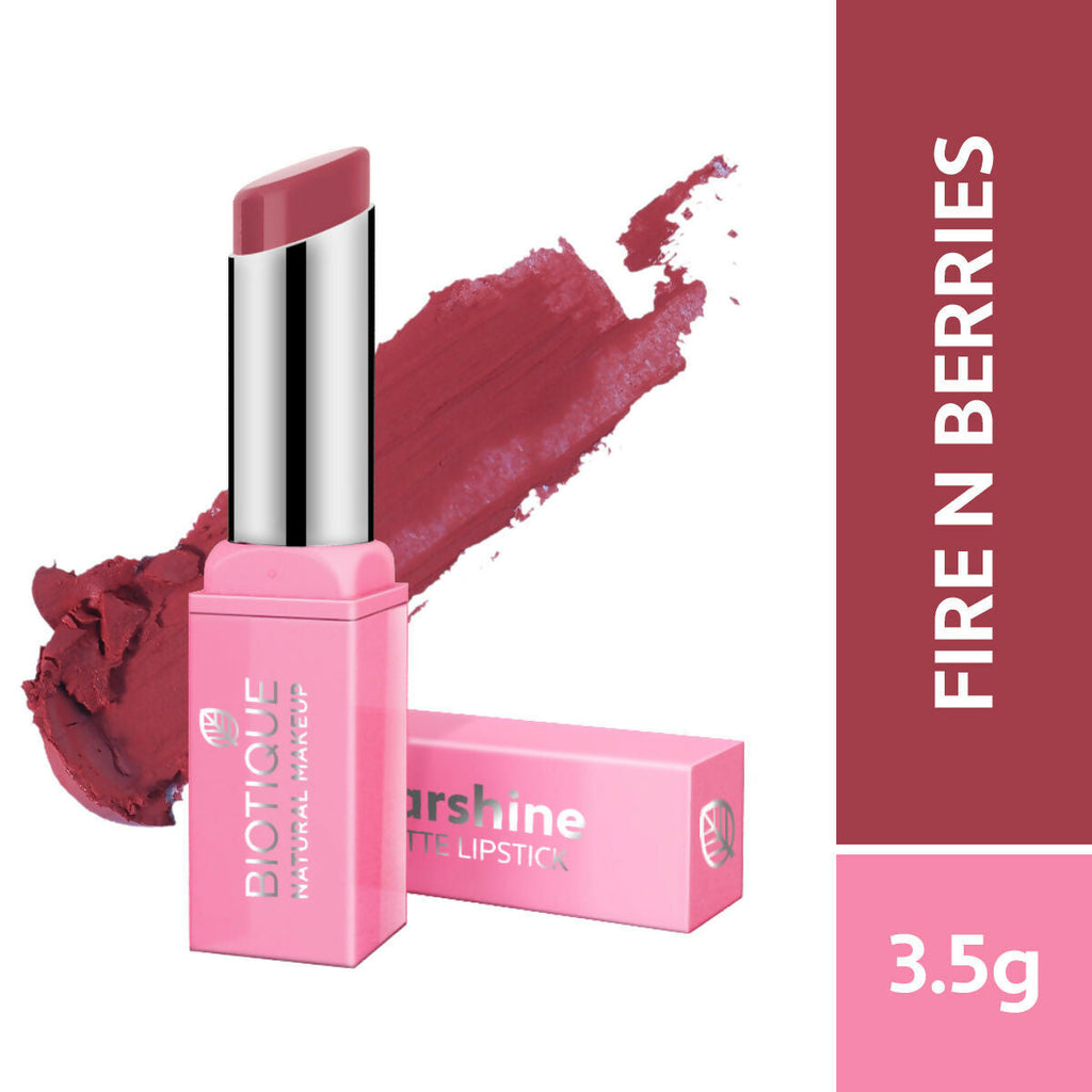 Biotique Starshine Matte Lipstick - Fire-N-Berries | Grocsy