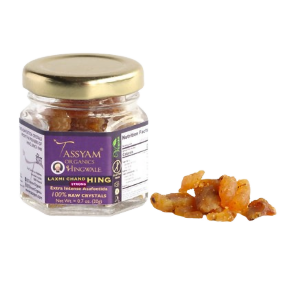 Tassyam Organics Laxmi Chand Strong Raw Hing Crystals | Grocsy