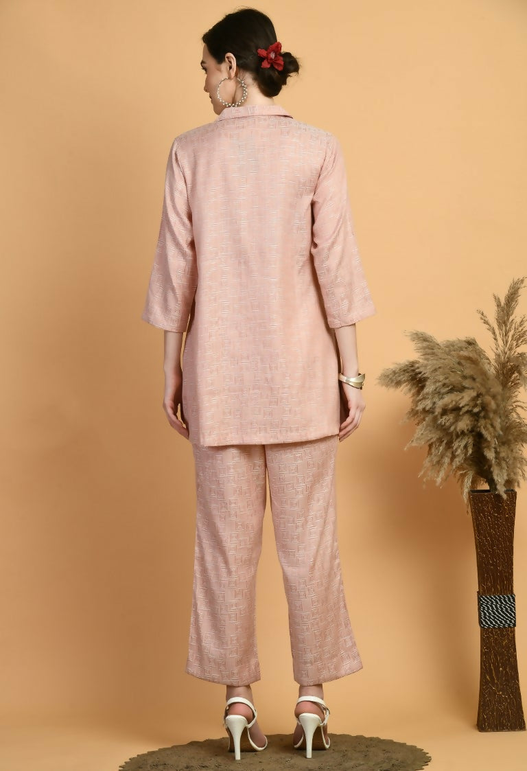 Joban Fashion Peach Cotton Kurta Set | Grocsy