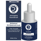 Dermistry Pure 2% Retinol 2% Hyaluronic Acid Anti Aging Moisturizer Fine Lines Wrinkles Face Serum | Grocsy