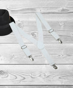 Manet Boys Solid Suspenders - White | Grocsy