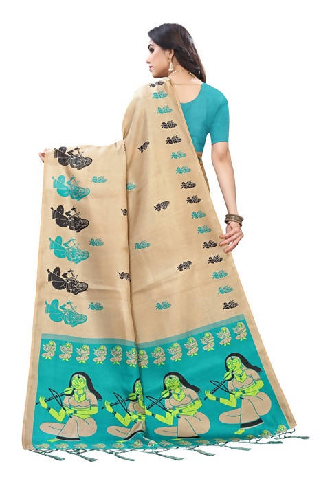 Vamika Brown Kalamkari Print With Jhalar Khadi Silk Saree (SHABRI RAMA ) | Grocsy