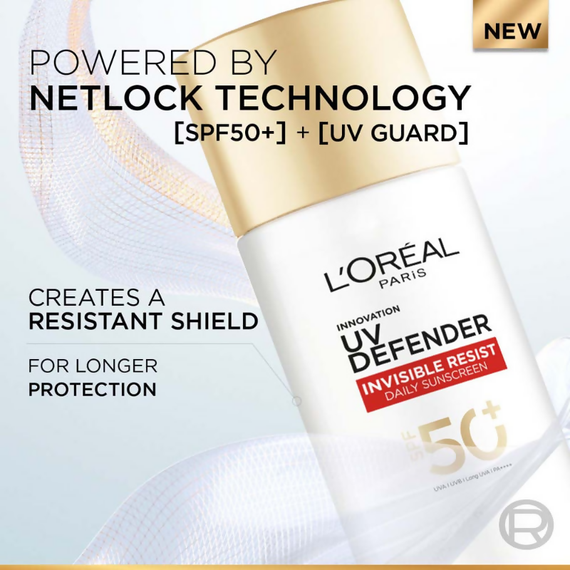 L'Oreal Paris UV Defender Invisible Resist Daily Sunscreen SPF 50+ PA++++ | Grocsy