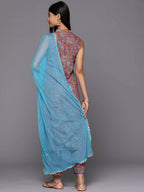 Ahalyaa Women's Traditional wear Kurta Set - Teal Blue | Grocsy