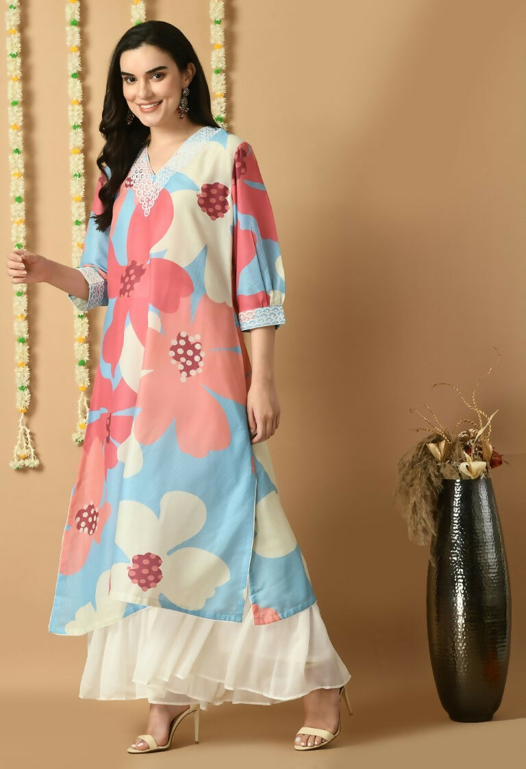 Joban Fashion Print Maslin Kurta Set | Grocsy