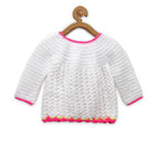 Chutput Kids White Coloured Solid Pullover with Missy Detail | Grocsy