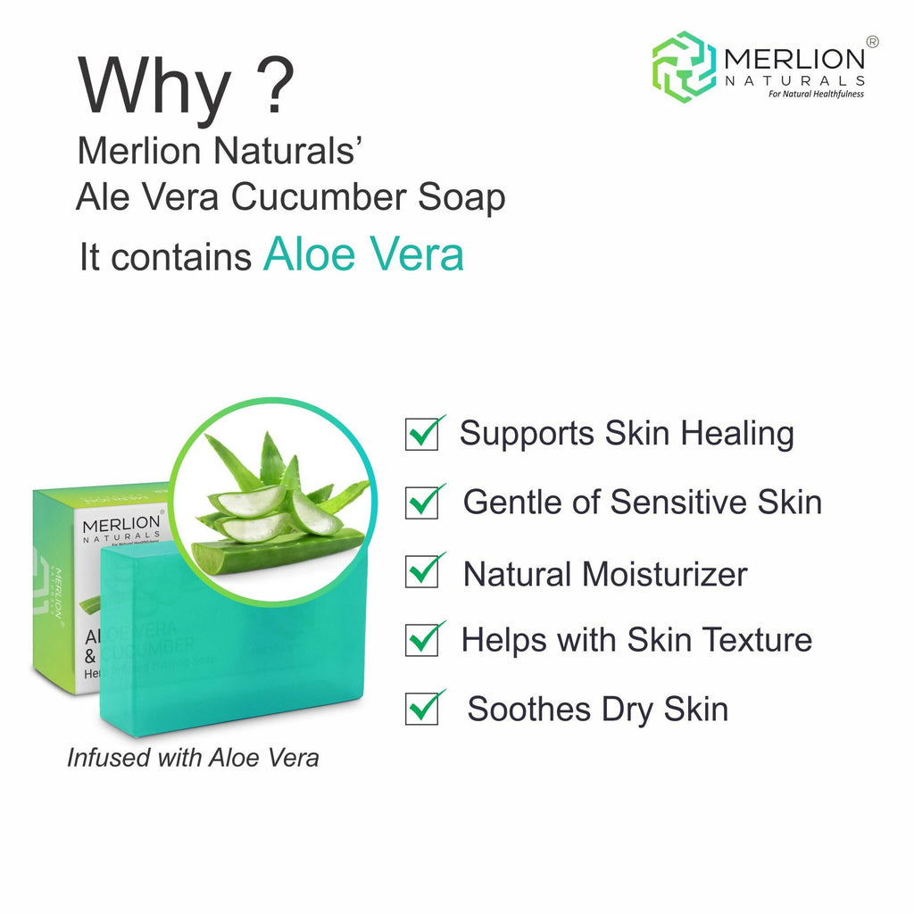 Merlion Naturals Aloe Vera & Cucumber Glycerine Soap | Grocsy