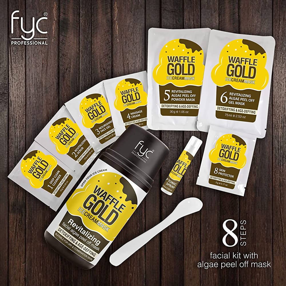 FYC Professional Waffle Gold Ice Cream Mask Facial Kit | Grocsy