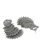 NVR Women Silver Toned Contemporary Drop Earrings | Grocsy