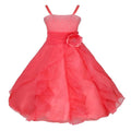 Asmaani Baby Girl's Peach Colour Satin A-Line Maxi Full Length Dress (AS-DRESS-22086) | Grocsy