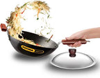 Hawkins Futura Stir Fry Wok with Stainless Steel 27 cm Diameter 3 L (INW30S) | Grocsy