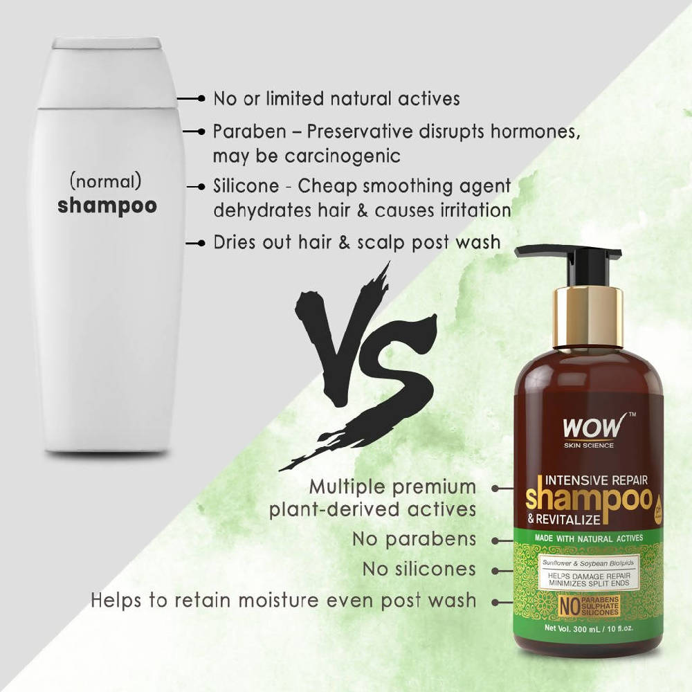 Wow Skin Science Intensive Repair Shampoo and Revitalize | Grocsy