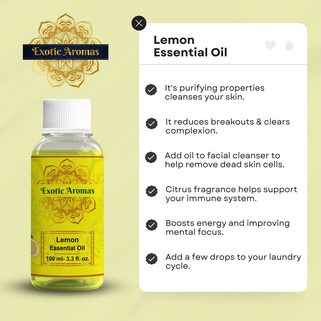 Exotic Aromas Lemon Essential Oil | Grocsy