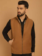 Even Apparels Pure Wool Nehru Jacket - Beige | Grocsy