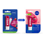 Nivea Cherry Shine Lip Balm 24 H Melt in Moisture Formula Glossy Finish | Grocsy