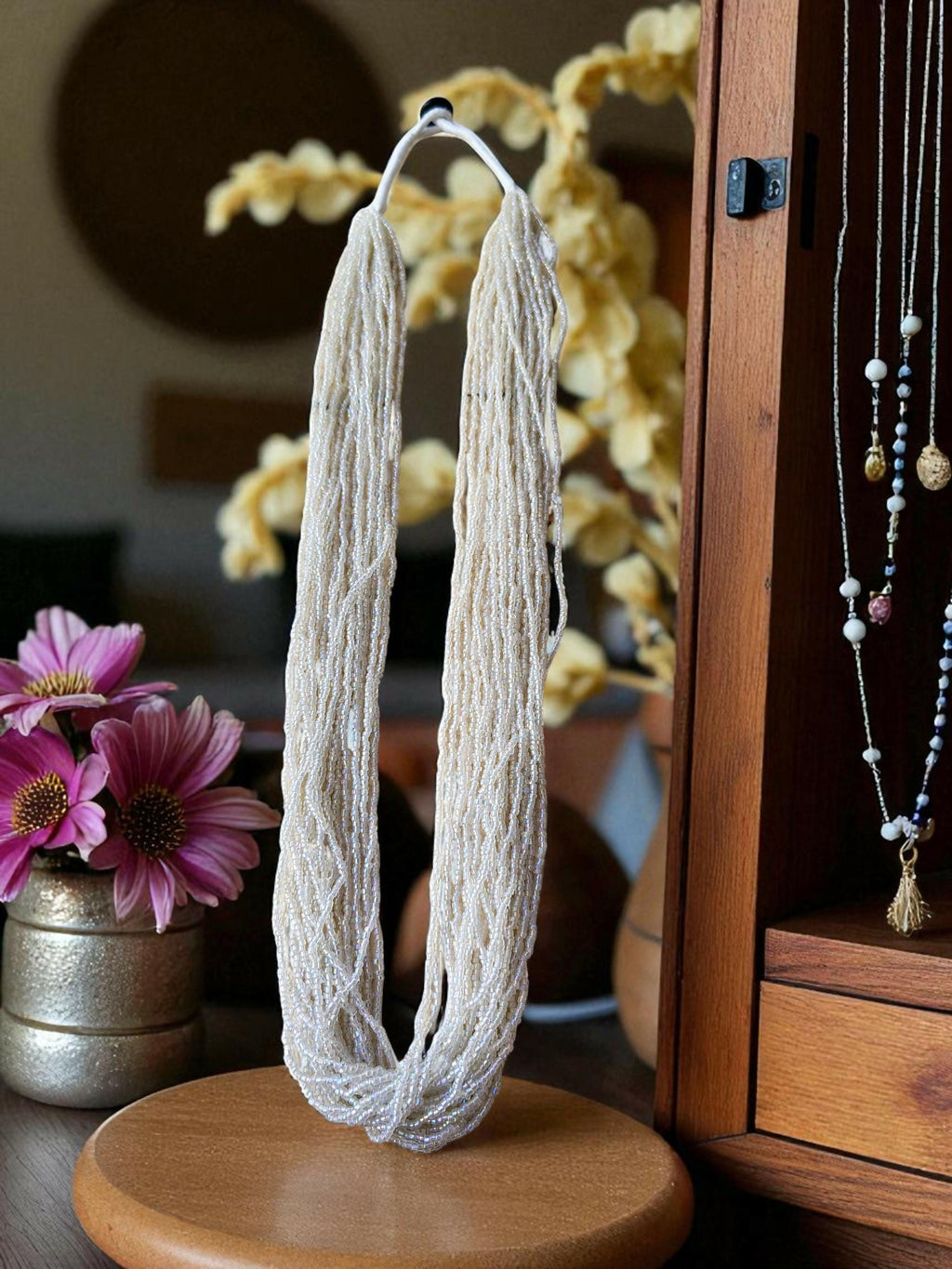 Inhanns Rangsaaz 20-Layer Luxe Long Beaded Only Necklace - Rainbow Beads Only Necklace | Grocsy