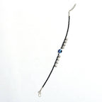 Mominos Fashion Kamal Johar Nazariya Silver/Black Anklets | Grocsy