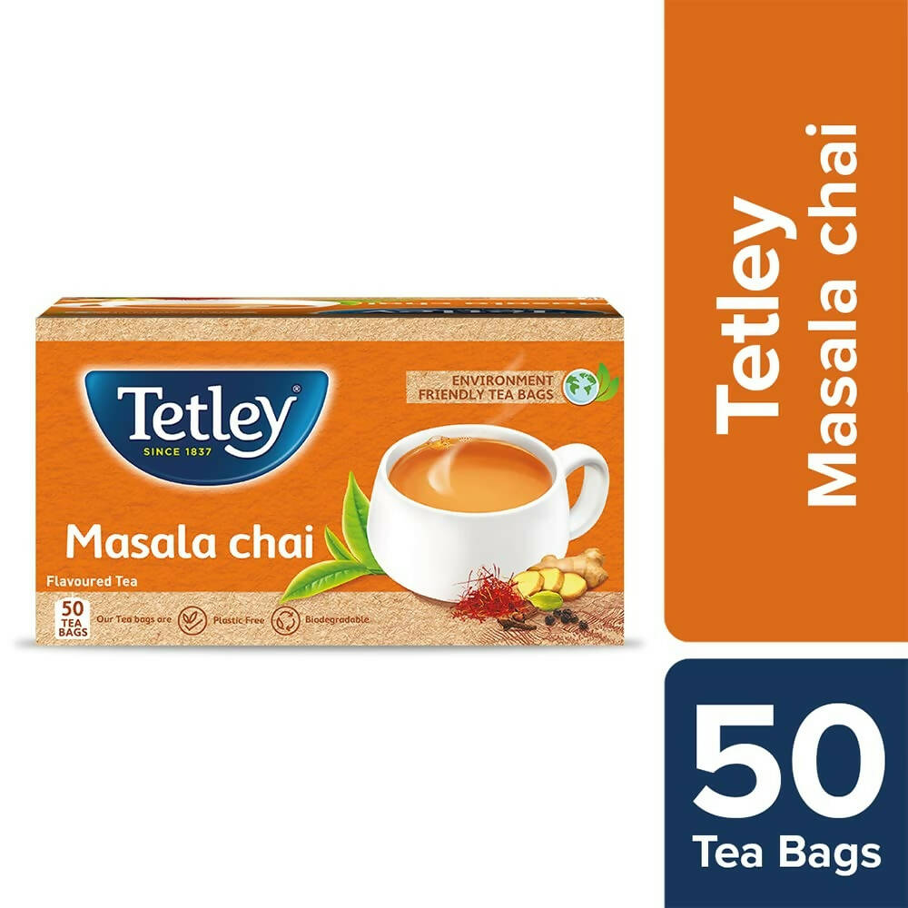 Tetley Masala Chai With Natural Flavour Black Tea Bags | Grocsy