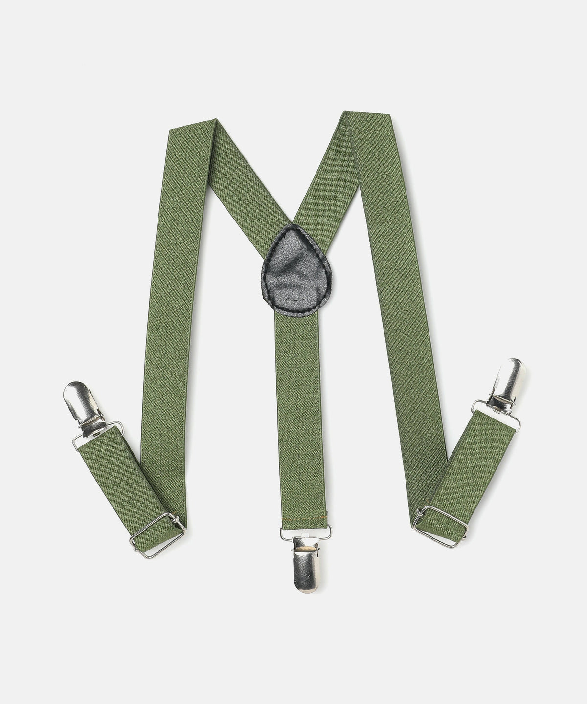Manet Boys Solid Suspenders - Olive Green | Grocsy