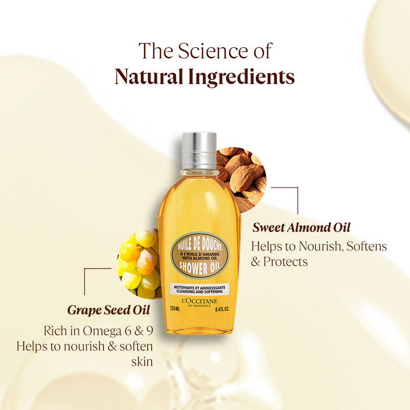 L'Occitane Cleansing & Softening Almond Shower Oil | Grocsy