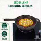 The Indus Valley Super Smooth Cast Iron Frypan, Pre-seasoned, Nonstick, 100% Pure,Toxin-free, Tadka Pan, 25.4cm, 1.7L, 2.4kg | Grocsy
