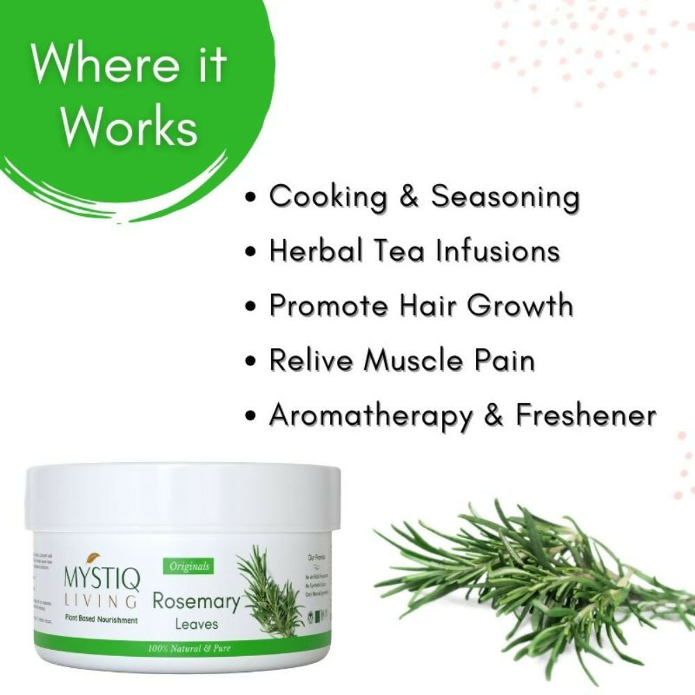 Mystiq Living Dried Rosemary Leaves for Hair Growth | Grocsy