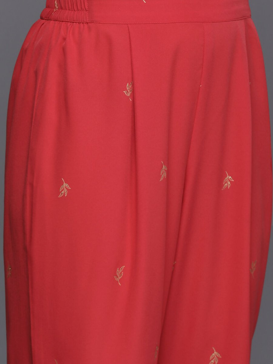 Ahalyaa Women's Traditional Wear Co-ods - Red | Grocsy