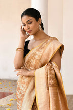 Joban Fashion Olive Pure Katan Pure Handloom Banarasi Silk Saree | Grocsy