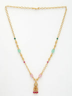 NVR Women's Multicolor Gold-Polished Minimal Chain | Grocsy