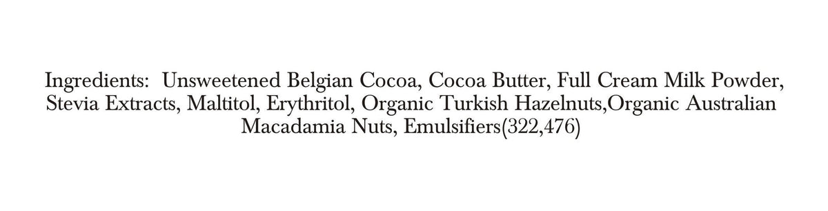 Zevic Belgian Couverture Chocolate with Organic Turkish Hazelnuts and Australian Macadamia Nuts | Grocsy