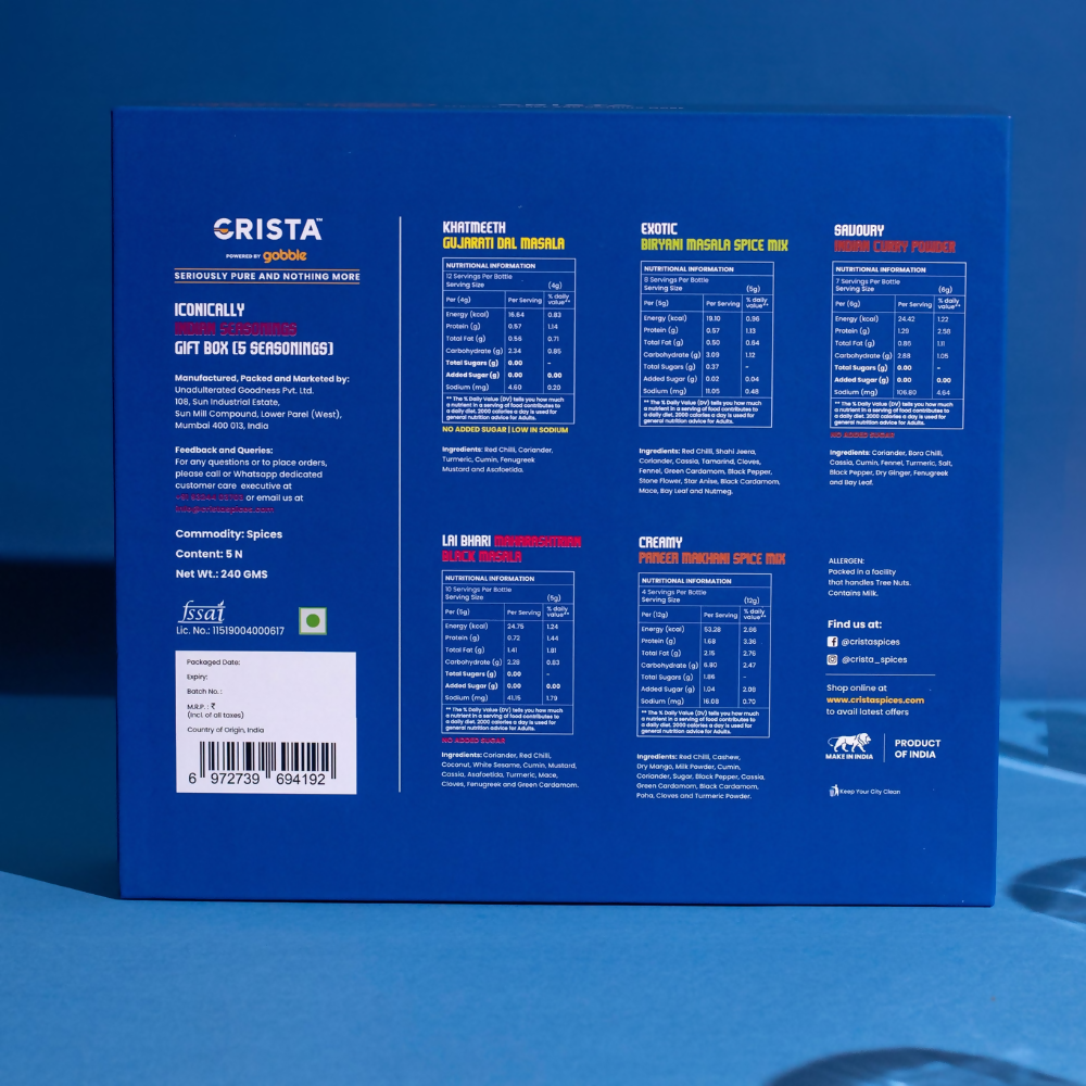 Crista Spices Iconically Indian Seasonings | Grocsy