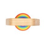 Nesta Toys Wooden Rainbow Rattle for Babies, Montessori Wooden Toy | Grocsy