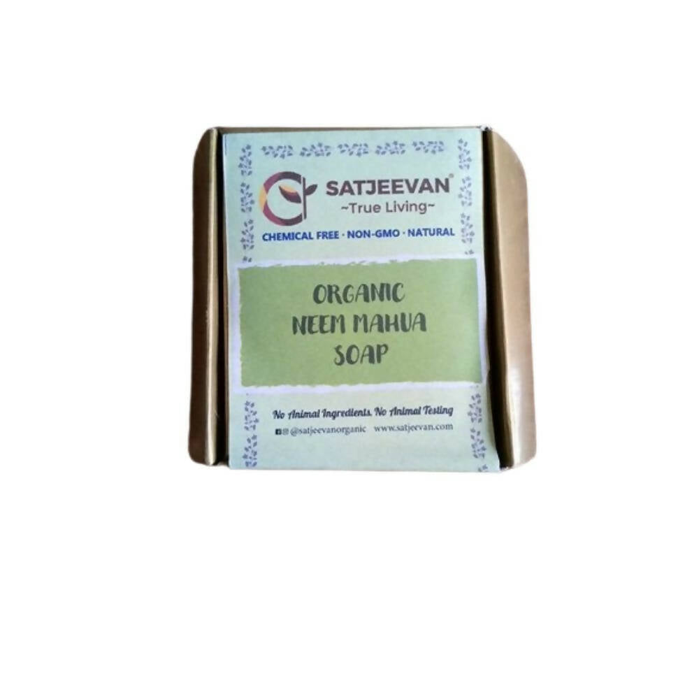 Satjeevan Organic Neem Mahua Soap | Grocsy