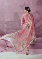 Blush Pink Muslin Cotton Printed Trendy Salwar Kurta Set - Emponline | Grocsy