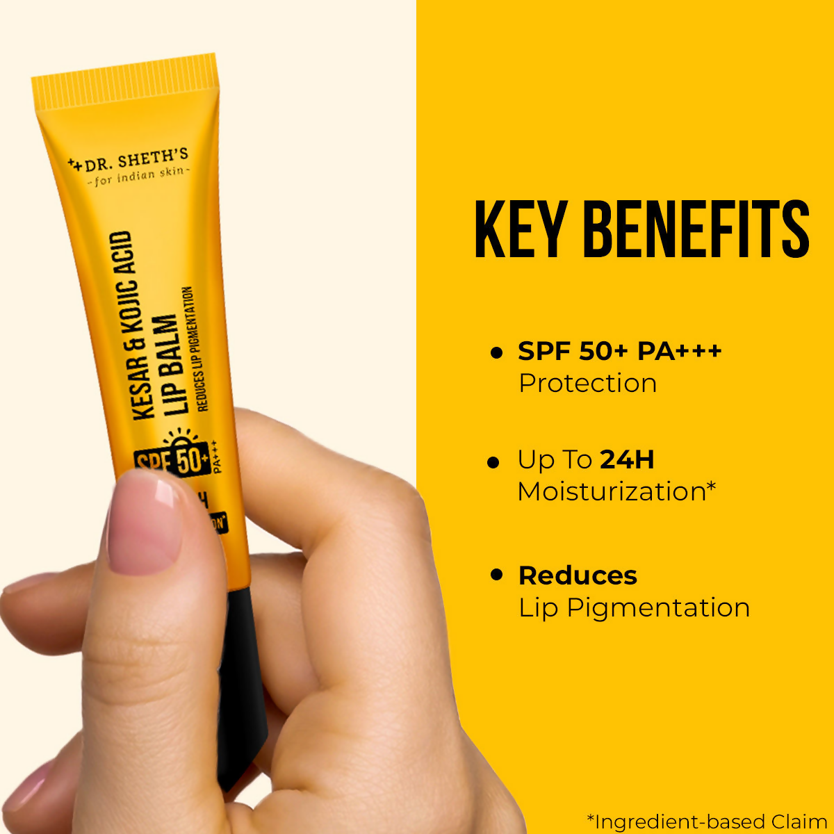 Dr. Sheth's Kesar & Kojic Acid Lip Balm | Grocsy