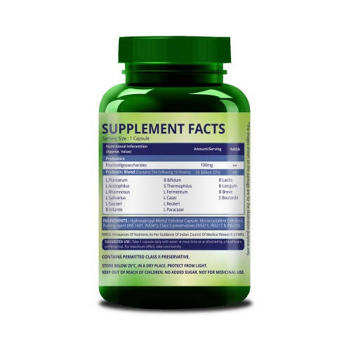 Himalayan Organics Probiotics 35 Billion CFU Prebiotics Vegetarian Capsules | Grocsy