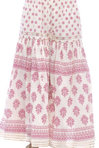 Mominos Fashion Cotton Block Print With Lace Work Off White Maroon Color Prints Palazzo | Grocsy